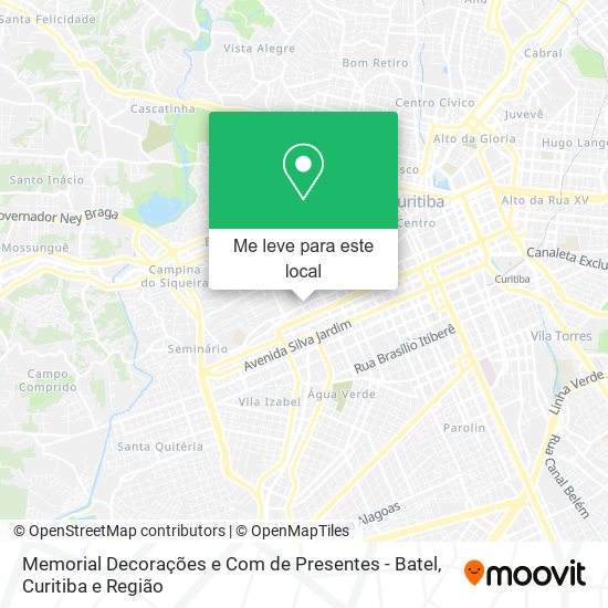 Memorial Decorações e Com de Presentes - Batel mapa