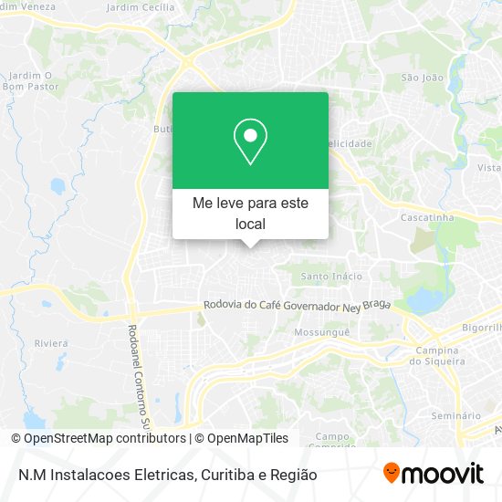 N.M Instalacoes Eletricas mapa
