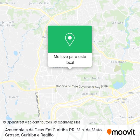 Assembleia de Deus Em Curitiba-PR -Min. de Mato Grosso mapa