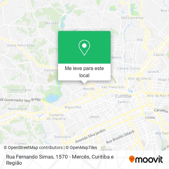 Rua Fernando Simas, 1570 - Mercês mapa