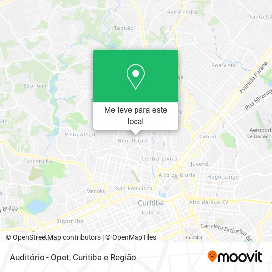 Auditório - Opet mapa