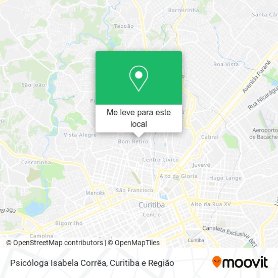 Psicóloga Isabela Corrêa mapa