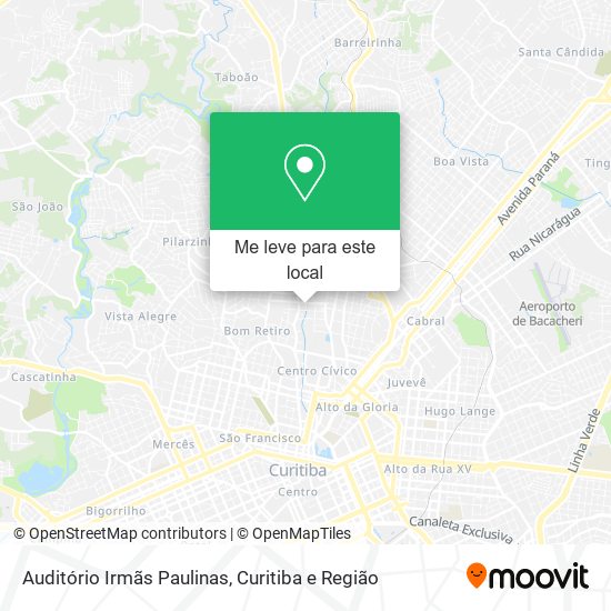 Auditório Irmãs Paulinas mapa