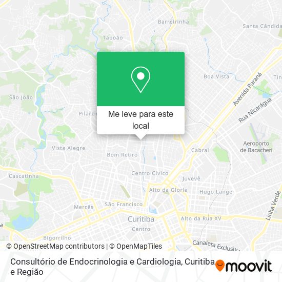 Consultório de Endocrinologia e Cardiologia mapa