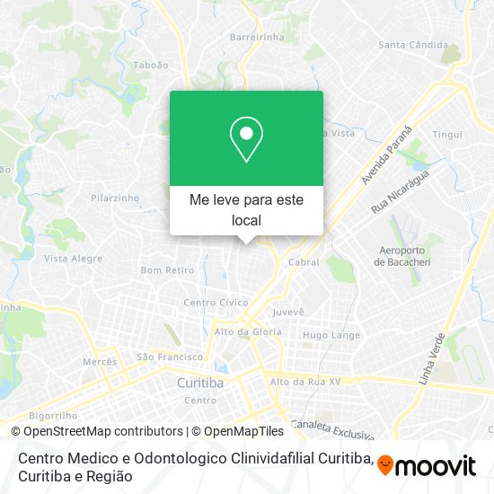 Centro Medico e Odontologico Clinividafilial Curitiba mapa