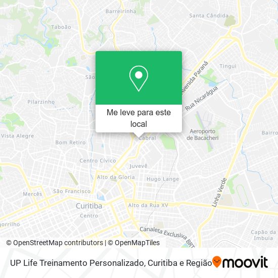 UP Life Treinamento Personalizado mapa