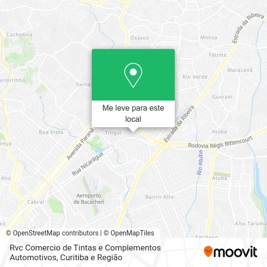 Rvc Comercio de Tintas e Complementos Automotivos mapa