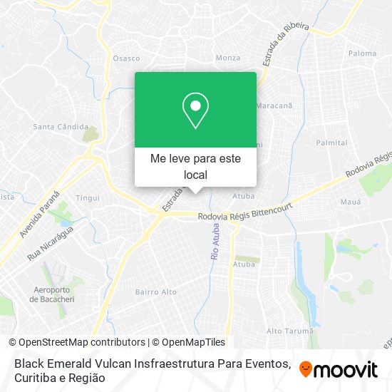 Black Emerald Vulcan Insfraestrutura Para Eventos mapa