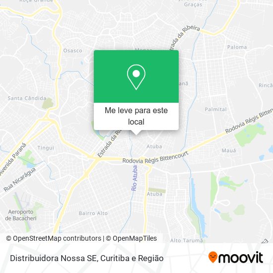 Distribuidora Nossa SE mapa