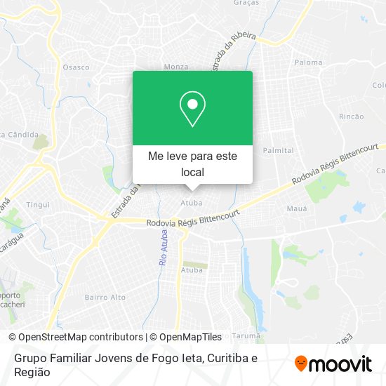 Grupo Familiar Jovens de Fogo Ieta mapa