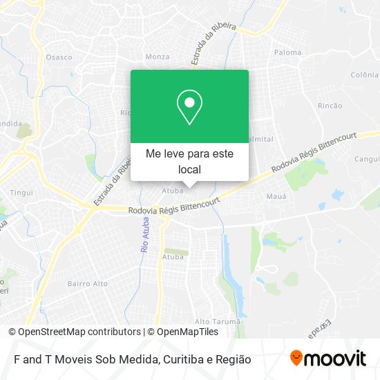 F and T Moveis Sob Medida mapa