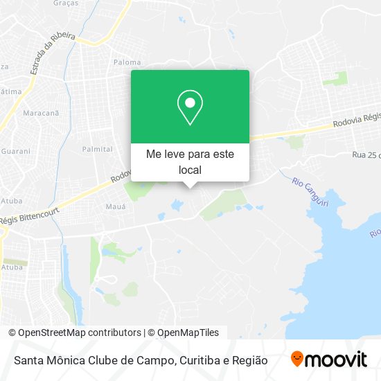 Santa Mônica Clube de Campo mapa