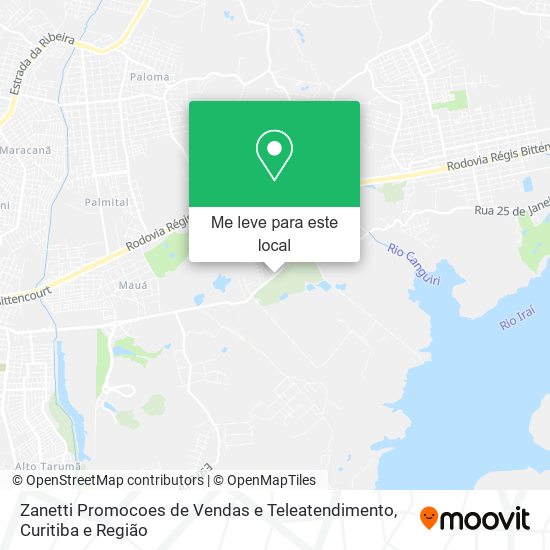Zanetti Promocoes de Vendas e Teleatendimento mapa