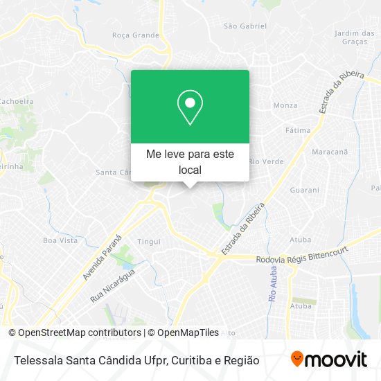 Telessala Santa Cândida Ufpr mapa