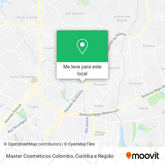 Master Cosméticos Colombo mapa