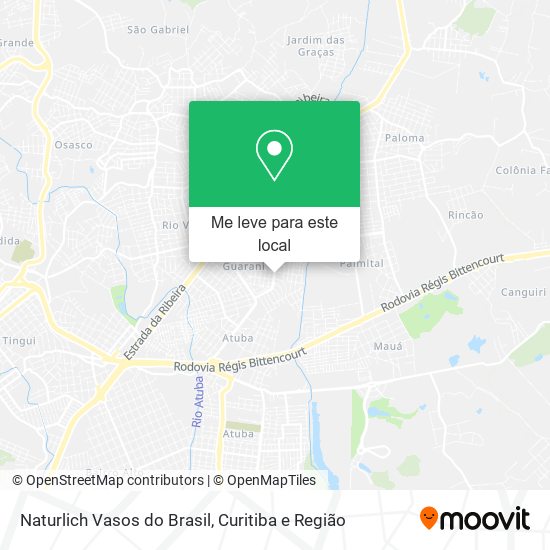 Naturlich Vasos do Brasil mapa