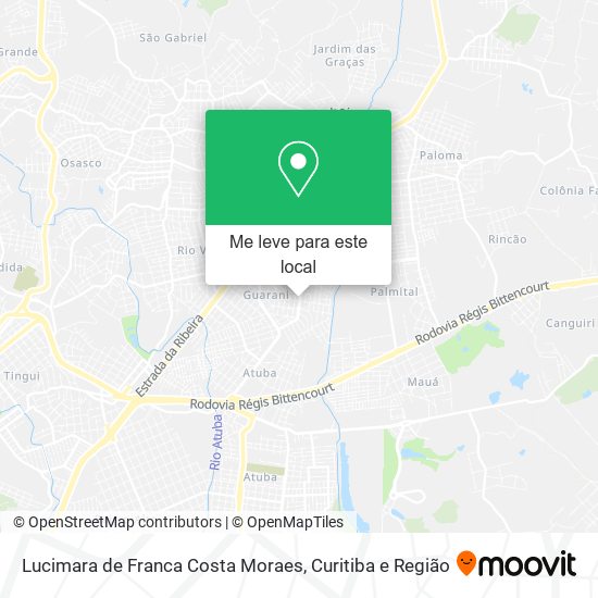 Lucimara de Franca Costa Moraes mapa