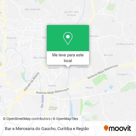 Bar e Mercearia do Gaucho mapa