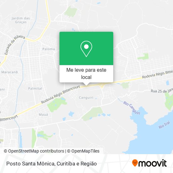 Posto Santa Mônica mapa