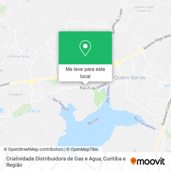 Criatividade Distribuidora de Gas e Agua mapa