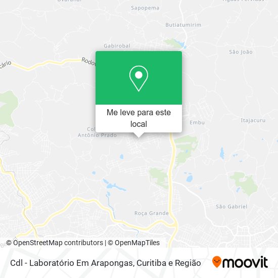 Cdl - Laboratório Em Arapongas mapa