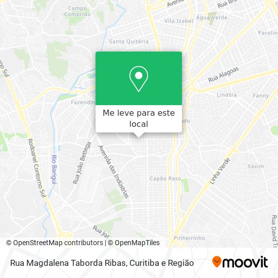 Rua Magdalena Taborda Ribas mapa