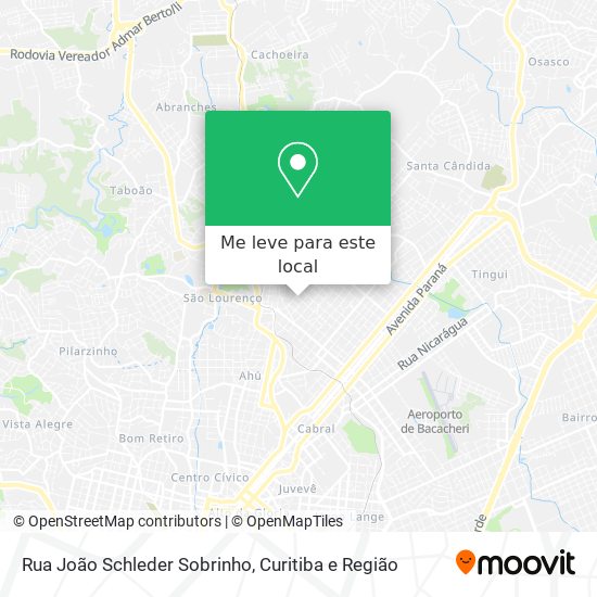 Rua João Schleder Sobrinho mapa