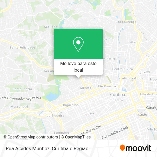 Rua Alcides Munhoz mapa