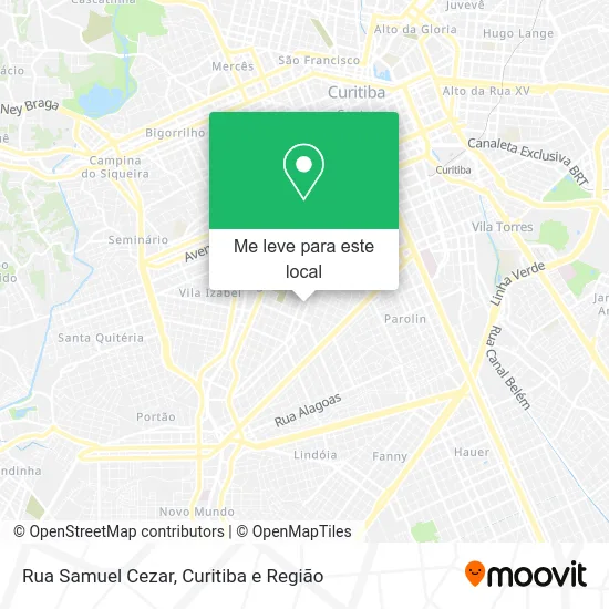 Rua Samuel Cezar mapa