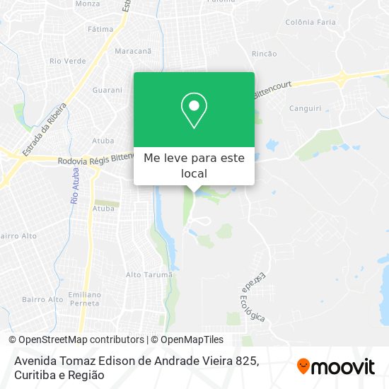 Avenida Tomaz Edison de Andrade Vieira 825 mapa