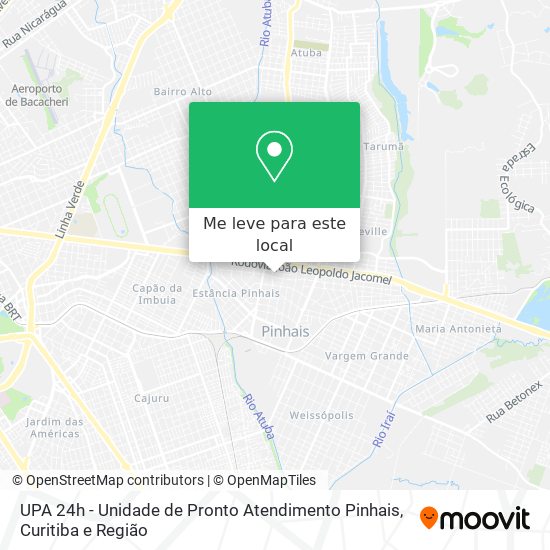 UPA 24h - Unidade de Pronto Atendimento Pinhais mapa