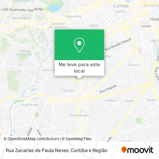 Rua Zacarias de Paula Neves mapa