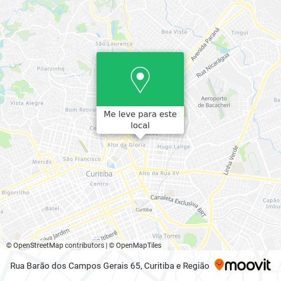 Rua Barão dos Campos Gerais 65 mapa