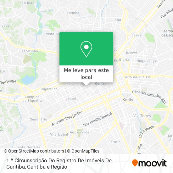 1.ª Circunscrição Do Registro De Imóveis De Curitiba mapa