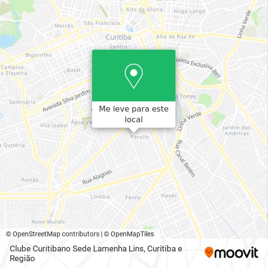 Clube Curitibano Sede Lamenha Lins mapa