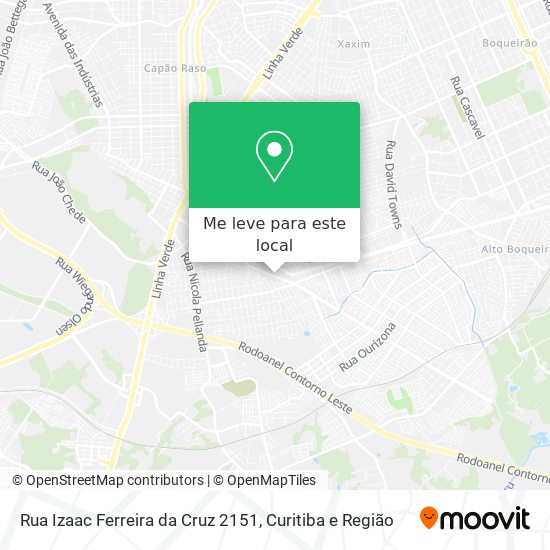 Rua Izaac Ferreira da Cruz 2151 mapa