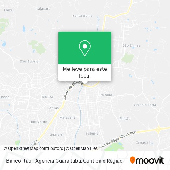 Banco Itau - Agencia Guaraituba mapa