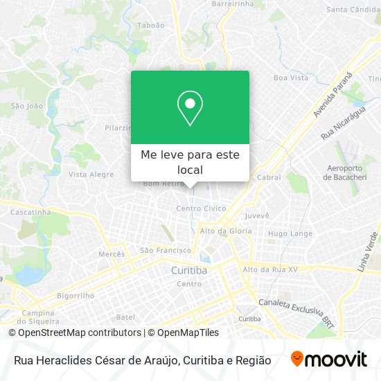 Rua Heraclides César de Araújo mapa