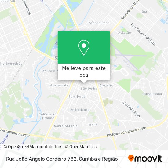 Rua João Ângelo Cordeiro 782 mapa