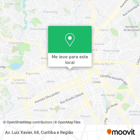 Av. Luiz Xavier, 68 mapa