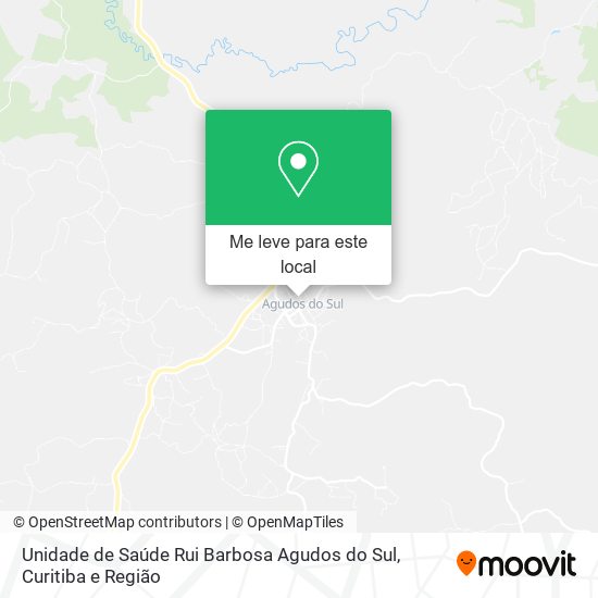 Unidade de Saúde Rui Barbosa Agudos do Sul mapa