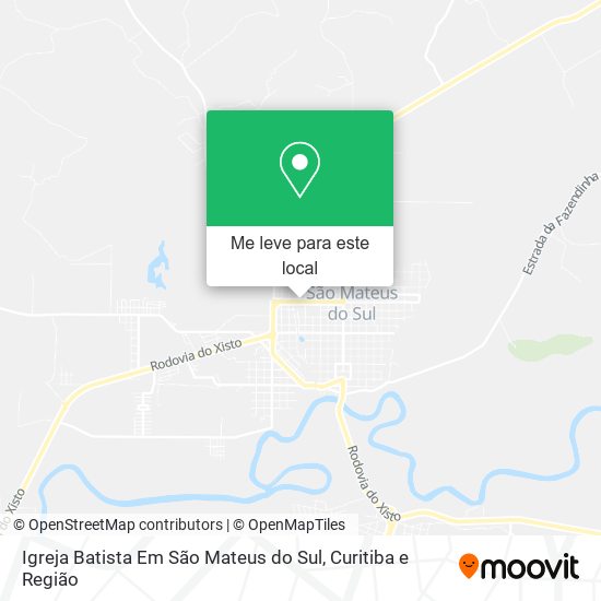 Igreja Batista Em São Mateus do Sul mapa
