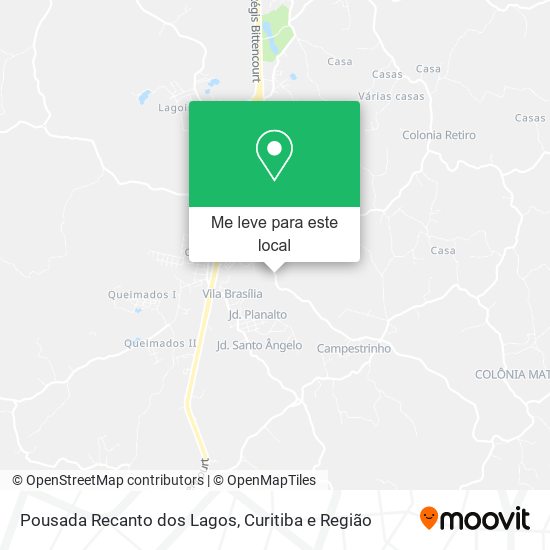Pousada Recanto dos Lagos mapa
