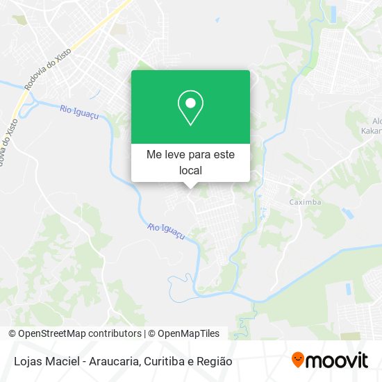 Lojas Maciel - Araucaria mapa