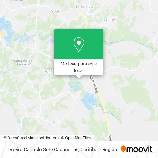 Terreiro Caboclo Sete Cachoeiras mapa