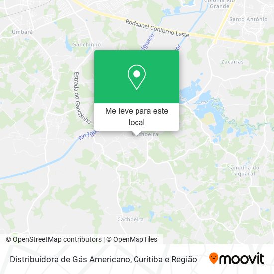 Distribuidora de Gás Americano mapa