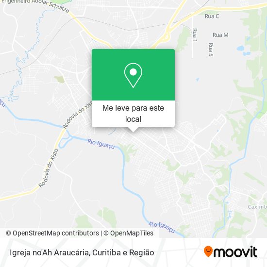 Igreja no'Ah Araucária mapa