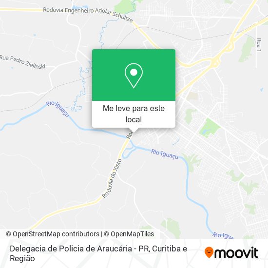 Delegacia de Policia de Araucária - PR mapa