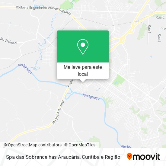 Spa das Sobrancelhas Araucária mapa