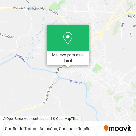 Cartão de Todos - Araucária mapa